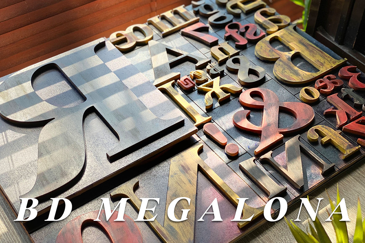 BD Megalona - Small Pack, a Serif Font by Balibilly Design (Photo 1 of 16)