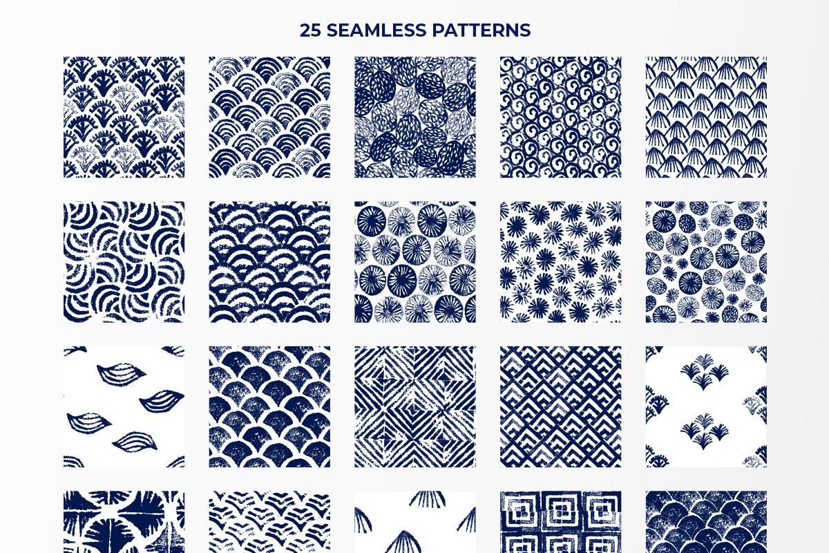 Japanese Vector Patterns & Elements, a Pattern Graphic by Julie&Taily (Photo 5 of 24)
