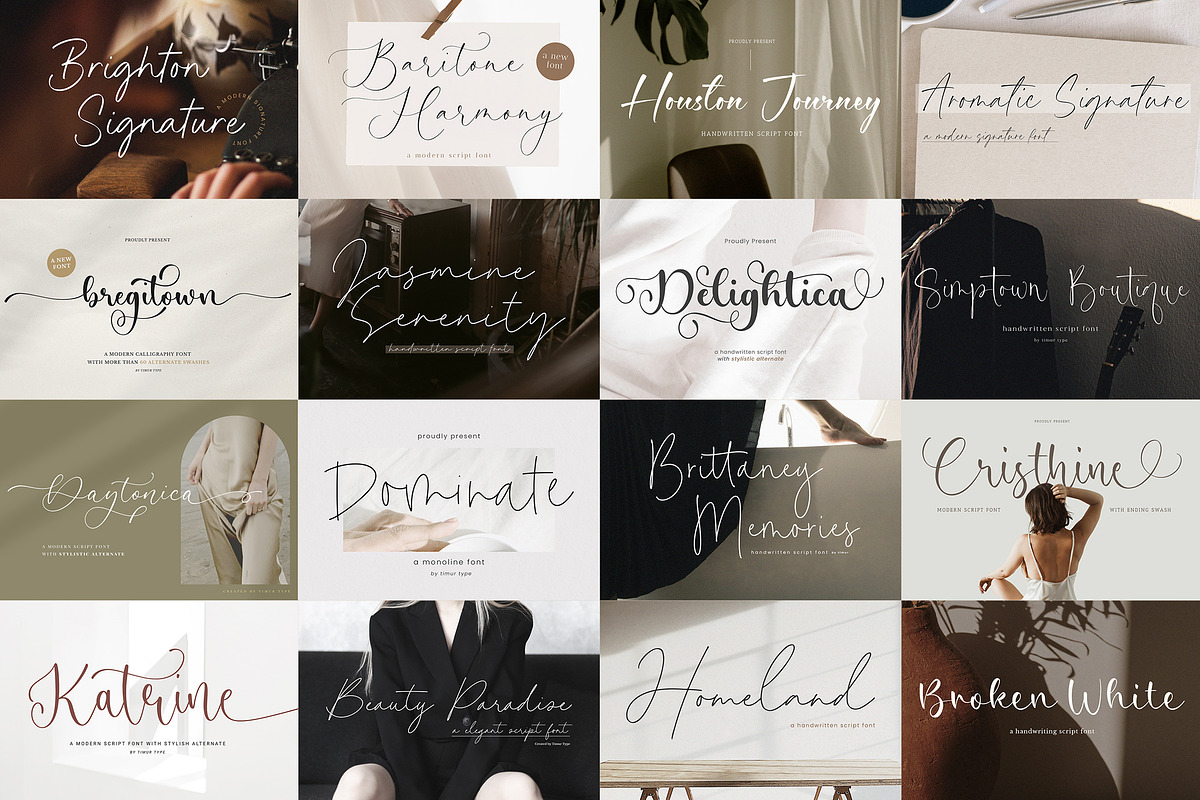 Elegant Script Font Bundle, a Script Font by Timurtype (Photo 9 of 10)