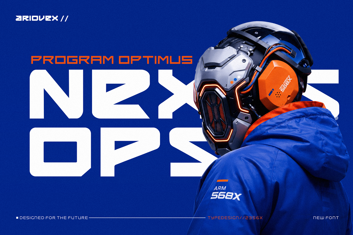 Ariovex - Futuristic Display Font, a Sans Serif Font by figuree studio (Photo 3 of 8)