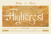 Highcrest Elegant Blackletter Font, a Blackletter Font by Letterara (Thumbnail 1 of 15)