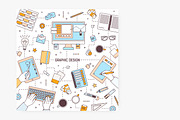 Graphic design line art banners, a Work Illustration by Good Studio (Thumbnail 3 of 7)