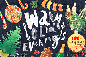 Watercolor Christmas clipart