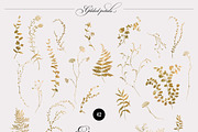 Gilded Petals Gold Foliage, an Illustration by SunnyAfternoons (Thumbnail 9 of 13)
