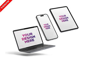 Multi-device Isometric Perspecti PSD, an Android Mockup by Bruno's Shop