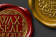 Wax Seal Mockup Set - Gold Foil, a Product Mockup by Avelina Studio (Thumbnail 3 of 3)