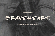 BRAVEHEART | a soulful display font, a Sans Serif Font by Heart + Soul Studios (Thumbnail 1 of 9)