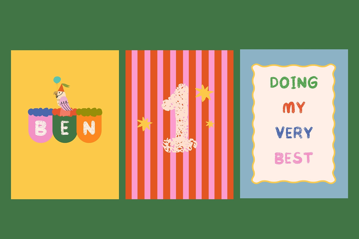 Ruffy - Textured Bold Playful Font, a Sans Serif Font by Kartika Prints (Photo 7 of 13)