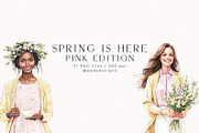 Spring Is Here. Pink Edition., a Seasonal Illustration by PeDe Designs (Thumbnail 6 of 14)