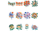 Abstract Boho Flowers Clipart Bundle, a Decorative Illustration by Nicole Branger Art (Thumbnail 6 of 20)