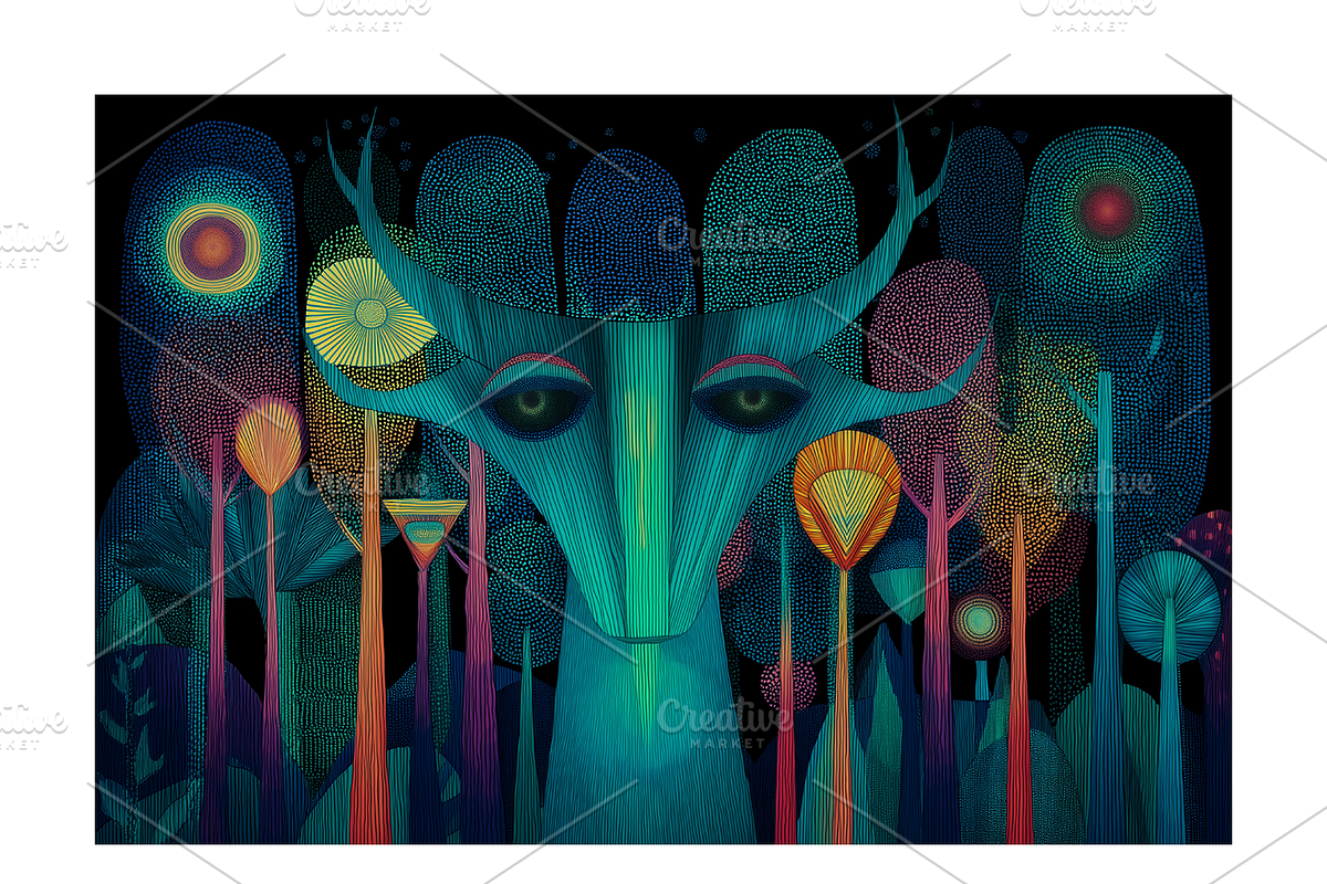 Enod. Enchanted Forest Animal Spirit, an Animal Illustration by milatovar (Photo 13 of 19)