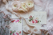 Magenta flowers -watercolor clipart, an Illustration by BlumenSoul (Thumbnail 8 of 8)