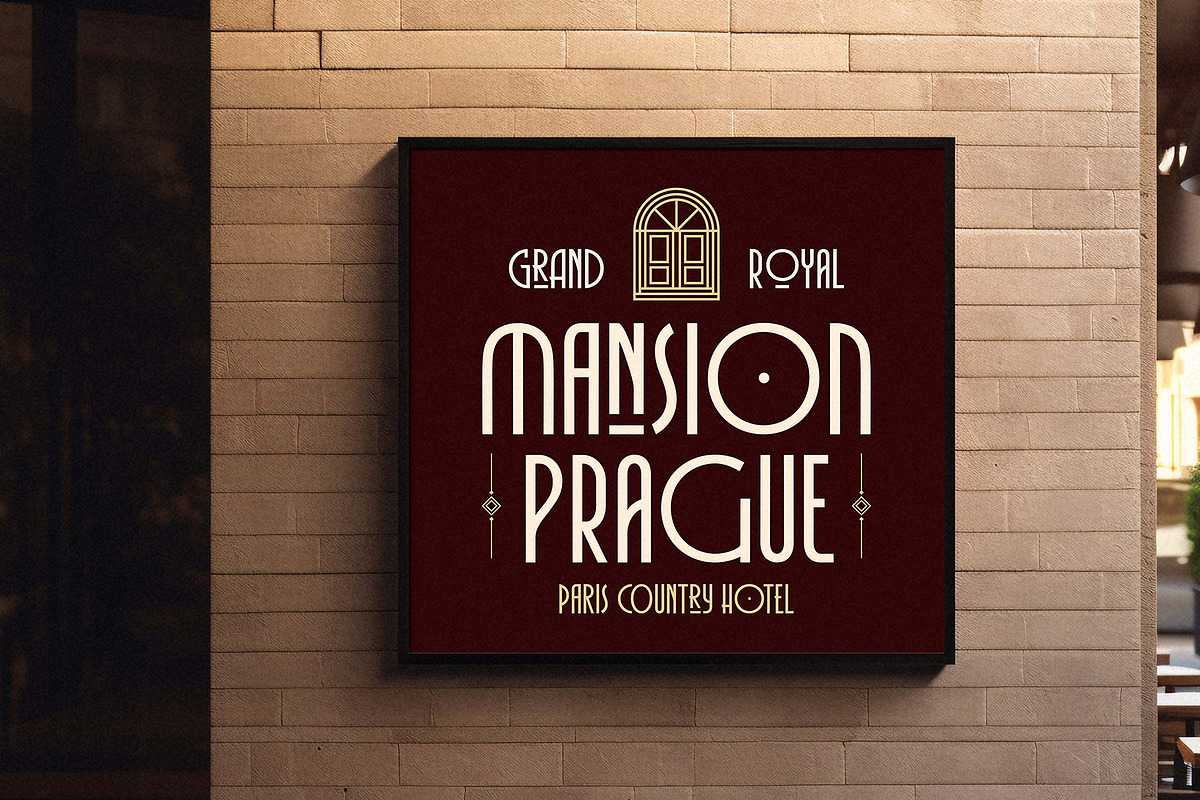 Decomang Art Deco Typeface, a Sans Serif Font by alit design (Photo 19 of 20)