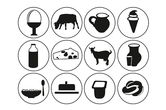 Dairy Products Icons