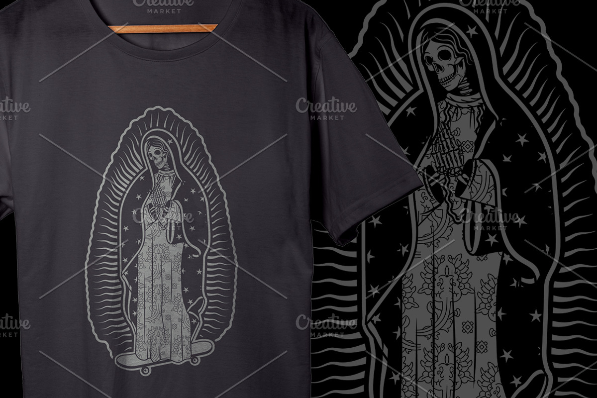 Virgin of Guadalupe on a skateboard., an Illustration by Moloko88 (Photo 2 of 2)