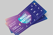 Music Festival Ticket Design Layout, a Stationery Template by MightyDesign (Thumbnail 2 of 5)