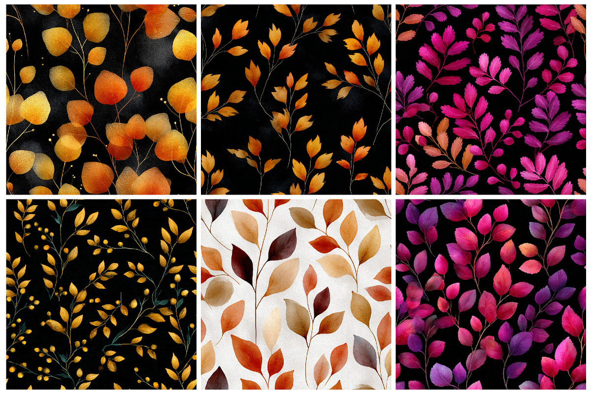 Aesthetic Leaves Seamless Pattern, a Texture Graphic by CitraGraphics (Photo 4 of 6)