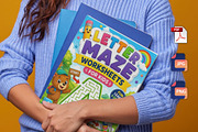 Letter Maze Worksheets for Kids, a Stationery Template by Designmela01 (Thumbnail 5 of 6)
