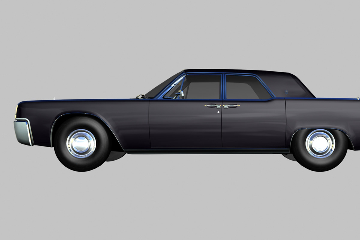 1962 Lincoln Continental, a Cars & Vehicle 3D Model by valtriiu (Photo 3 of 12)