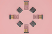 3d Top View of Matchboxes Mockup, a Print Template by The Rose Project (Thumbnail 1 of 3)
