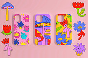 Psychedelic 80s pop art flowers, an Illustration by okchizh (Thumbnail 3 of 9)