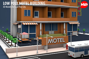 Low Poly Motel Building