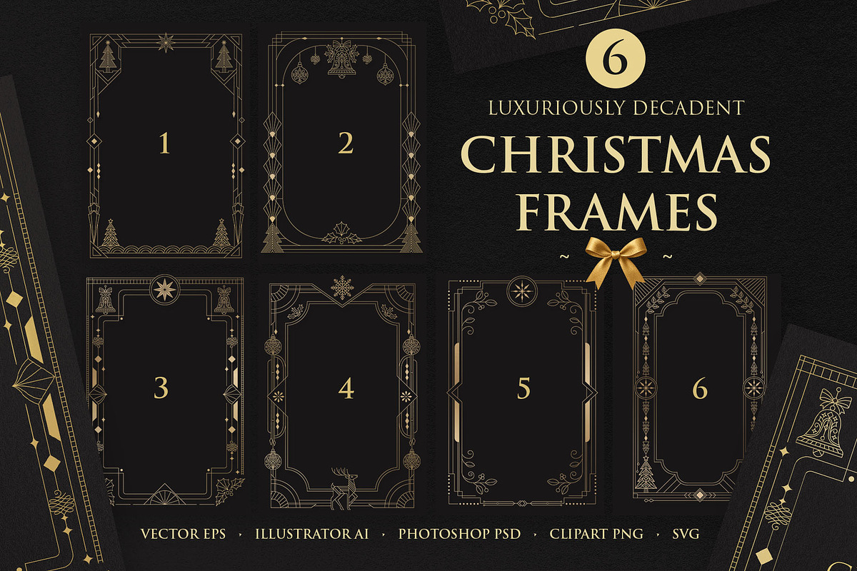 Christmas Borders & Frames Pack, an Object Graphic by DesignerCandies (Photo 1 of 7)