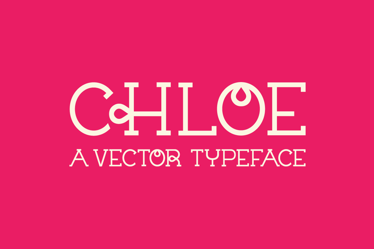 Vector Typeface: Chloe preview 3