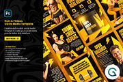 Gym Fitness Social Media Template, a Social Media Template by Geelator Studio (Thumbnail 1 of 6)