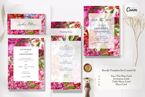 Minimalist Floral Wedding Invite -F5