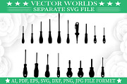 Screwdriver SVG, Screwdrivers SVG, an Object Graphic by VectorWorlds (Thumbnail 1 of 3)