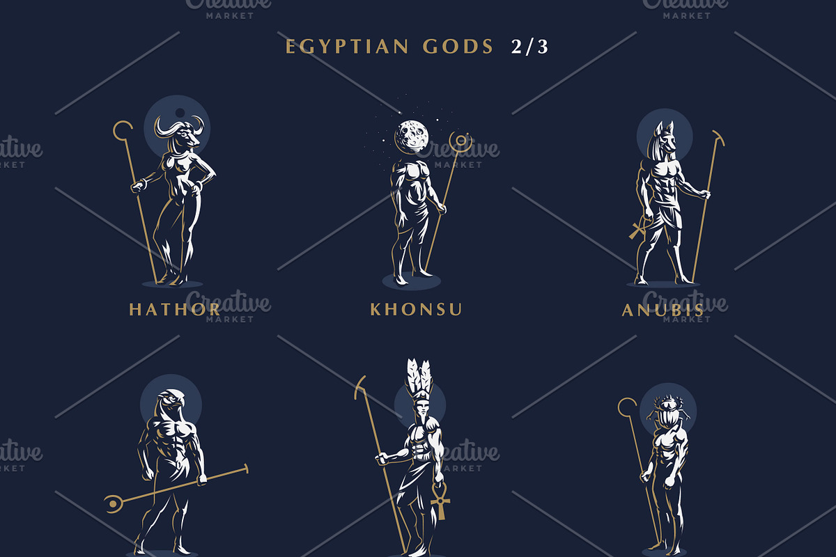 Set of Egiptian Gods, a Graphic by Masterlevsha (Photo 1 of 11)