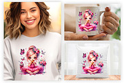 Watercolor Pink Ballerina Clipart, a Person Illustration by Creative Arslan (Thumbnail 7 of 10)