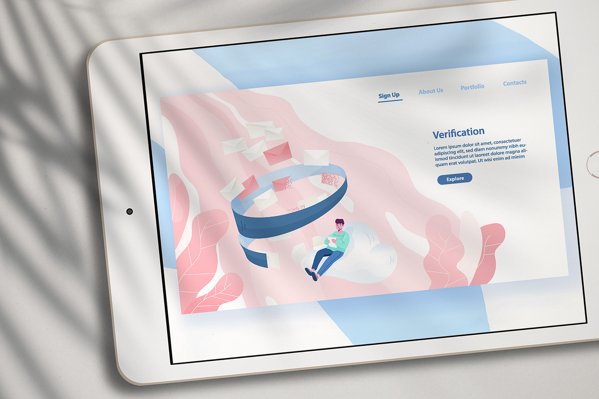 Email checking concept banner, a Technology Illustration by Good Studio (Photo 3 of 3)