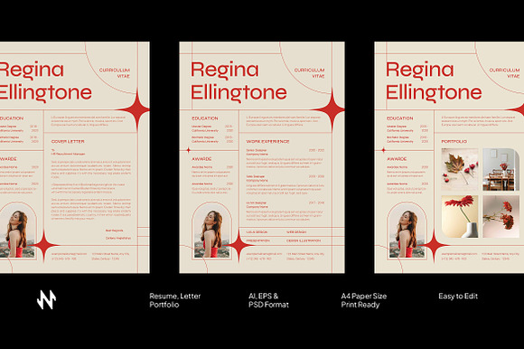 Minimal Creative Resume Design preview 7