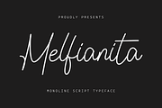 Melfianita - Monoline Script Font, a Script Font by Aksapix Studio (Thumbnail 1 of 10)