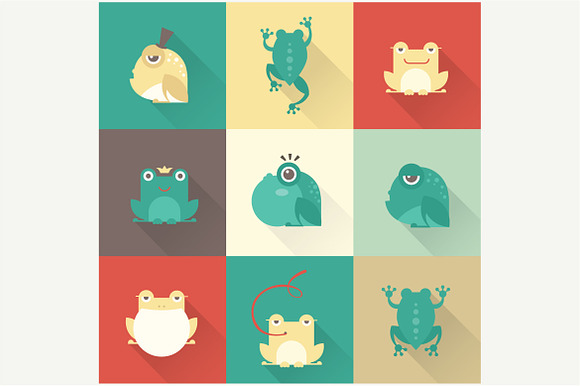 Vector frog icons preview 4