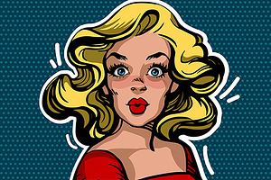 Pop art woman