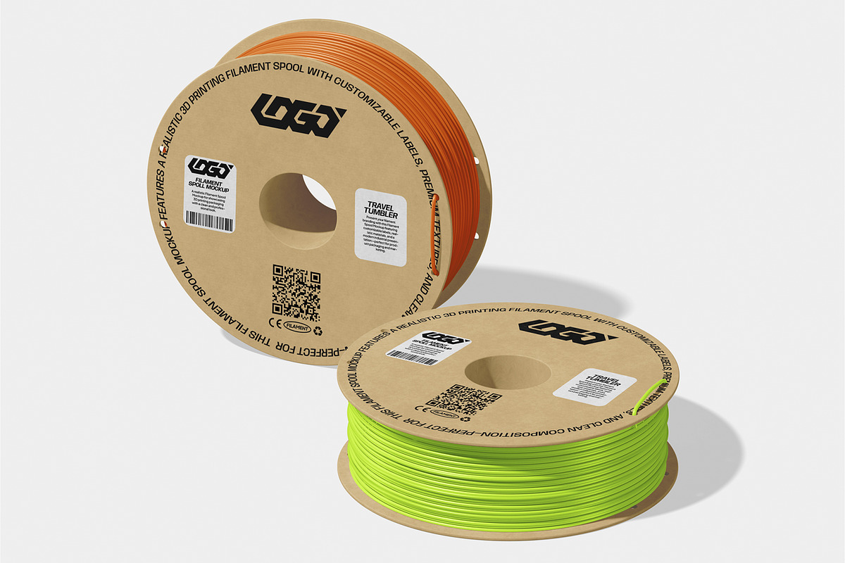 Filament Spool Mockup, a Packaging Mockup by Unerispace (Photo 2 of 5)