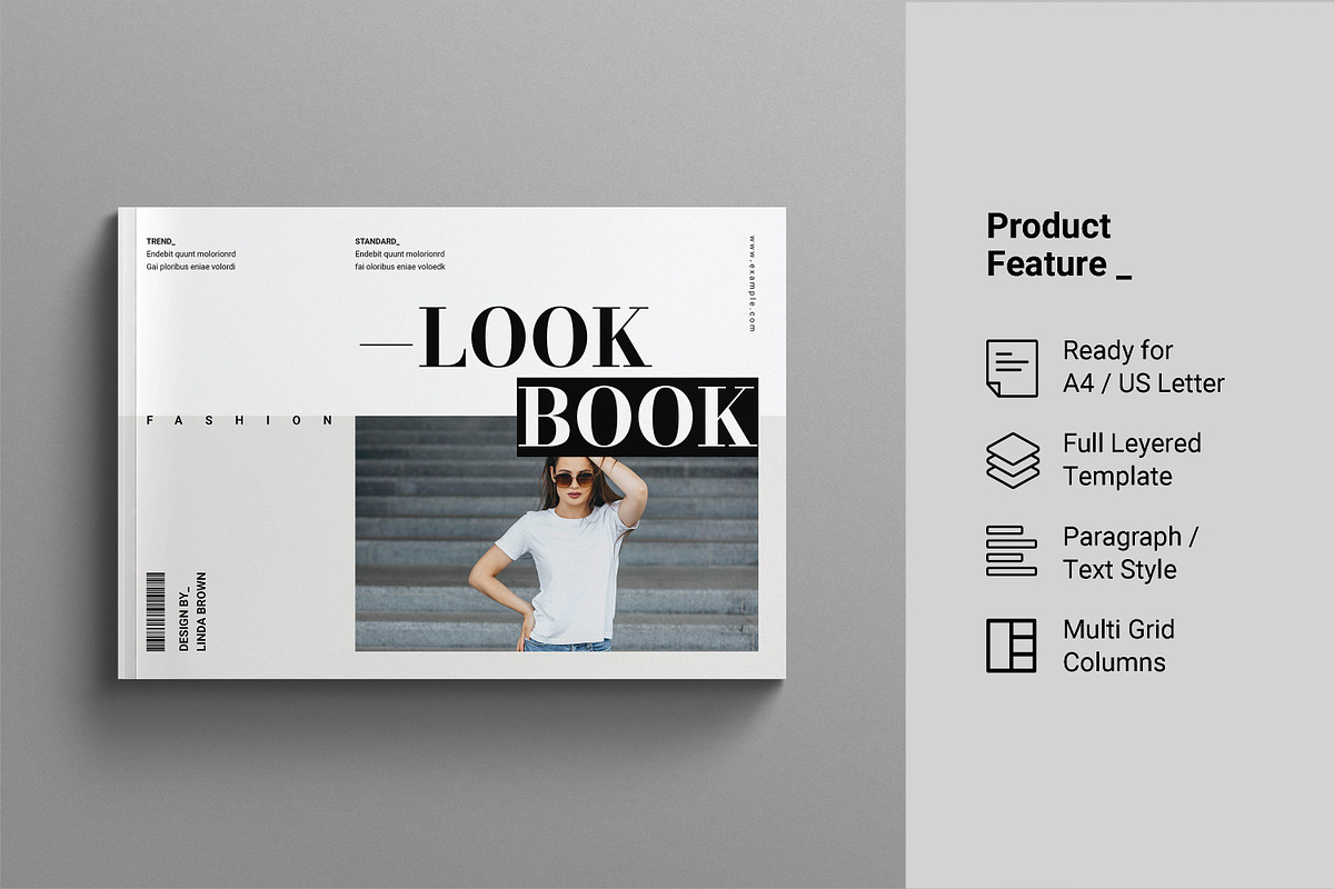 Fashion Lookbook Template Landscape, a Magazine Template by Work-Envance (Photo 2 of 12)