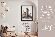 Watercolor New York Tour Cliparts, an Illustration by NadiaTheronArt (Thumbnail 5 of 5)