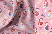 Mom and baby - pattern & cliparts, a Healthcare Illustration by Brzozowska (Thumbnail 8 of 9)