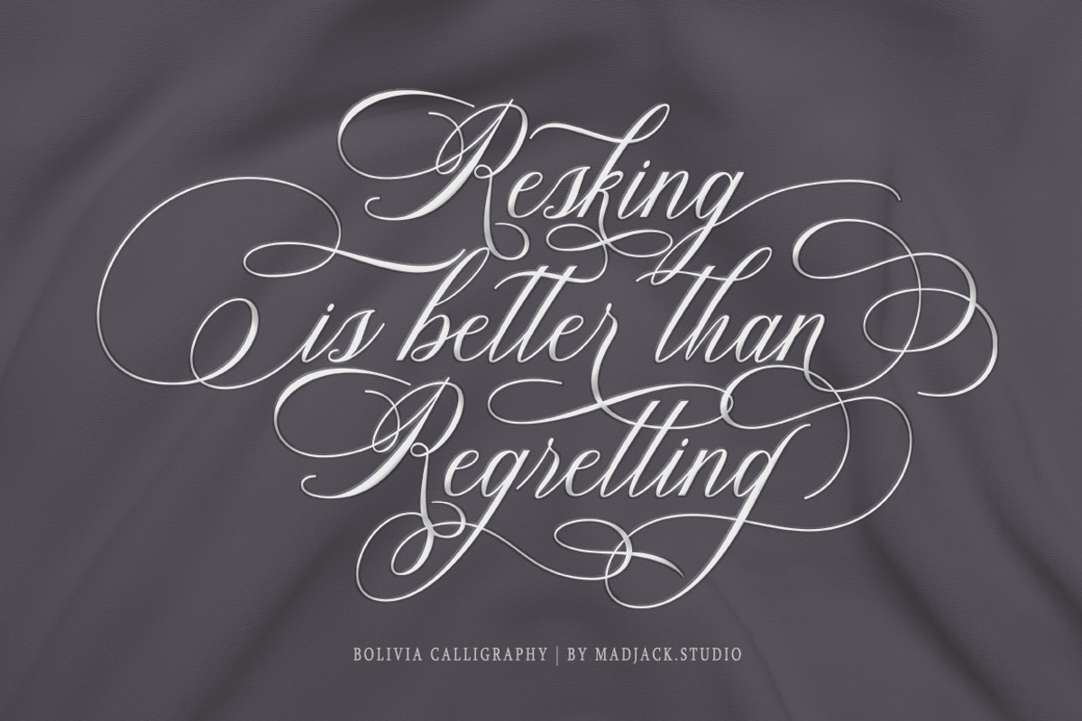 Bolivia Script, a Script Font by Madjack.font (Photo 5 of 9)