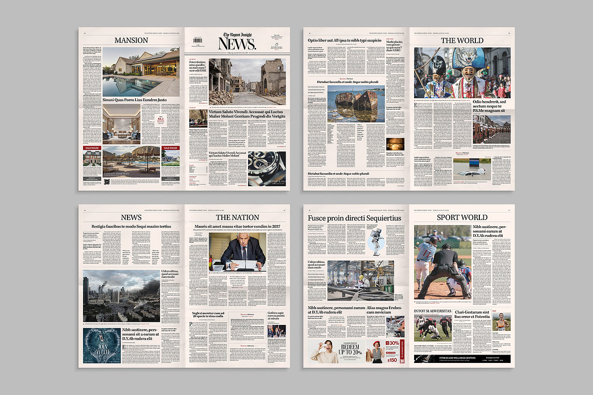 Classic Newspaper Template, a Magazine Template by BrandPacks (Photo 2 of 7)