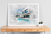House Concept Sketch Art Effect, an Action Add-On by MRI STUDIO (Thumbnail 4 of 29)