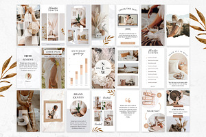 Boho Instagram Template Bundle