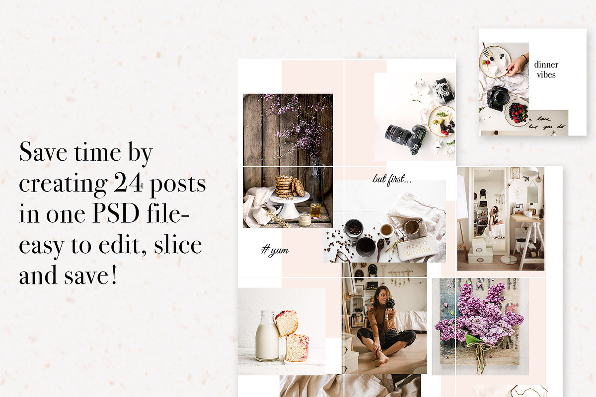Beautiful Instagram Puzzle Template, a Social Media Template by amberrogals (Photo 3 of 7)
