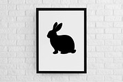Rabbit Silhouette SVG, an Animal Illustration by newminddesign (Thumbnail 2 of 3)