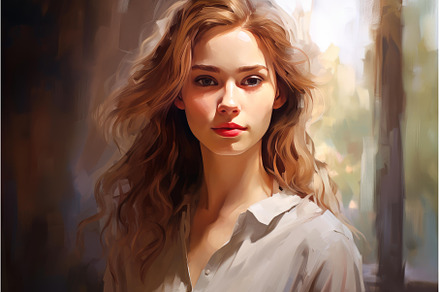 Portrait of young woman with long, a Beauty & Fashion Photo by Ylivdesign