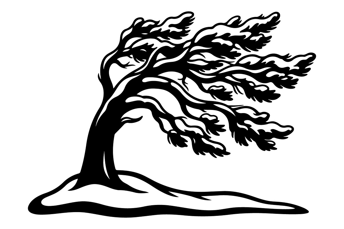 Windblown Tree Silhouette, an Object Graphic by Gfx_Store (Photo 15 of 16)